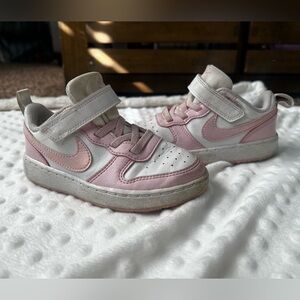 Kids Pink and White Nikes Sneakers